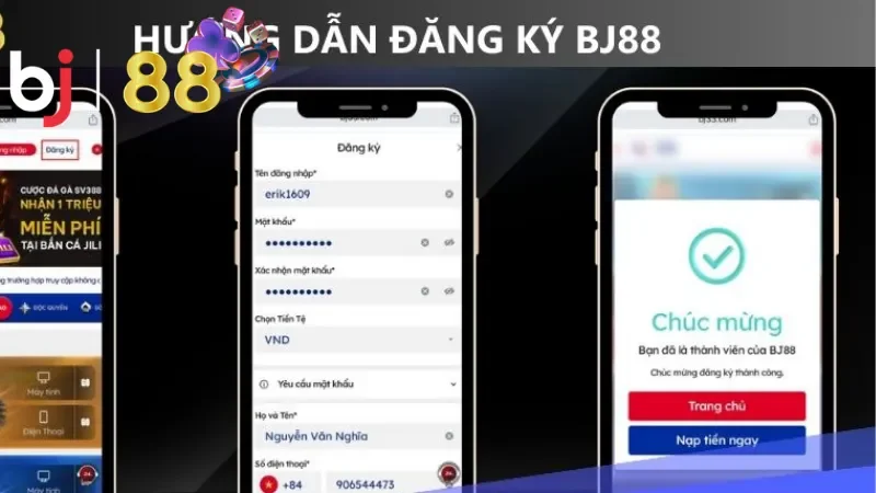 Lợi ích hấp dẫn bet thủ nhận được khi đăng ký BJ88